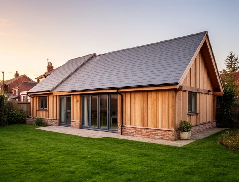 The Harborne, a two bedroom timber frame bungalow with a vaulted living room